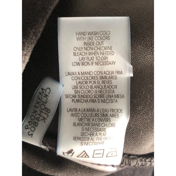 Calvin Klein Pull-On Pant Women's Large Velvet Pleated Front  Black NEW - Picture 6 of 7